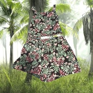 Tropical Two Piece Shorts and Top Outfit